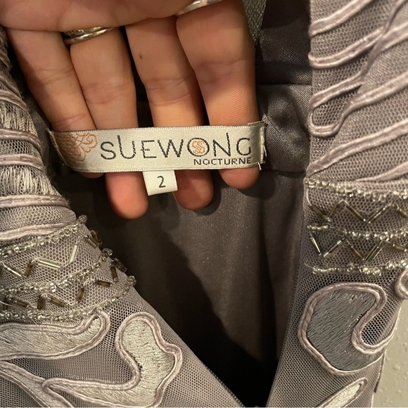 Sue Wong Nocturne Beaded and Embroidered Cocktail Dress - Picture 8 of 10